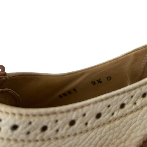 Bragano Men’s Oxford by Cole Haan Two Tone Brown Cream Size 9.5 - Picture 7 of 9